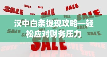 汉中白条提现攻略—轻松应对财务压力