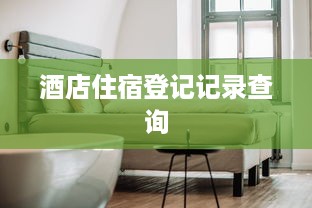 酒店住宿登记记录查询