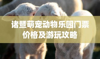 诸暨萌宠动物乐园门票价格及游玩攻略