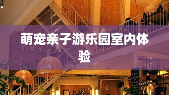 萌宠亲子游乐园室内体验