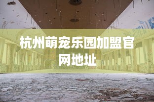 杭州萌宠乐园加盟官网地址