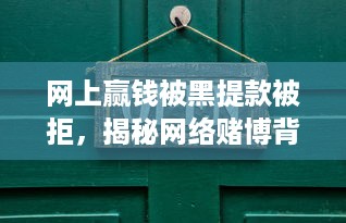网上赢钱被黑提款被拒，揭秘网络赌博背后的陷阱与应对之策