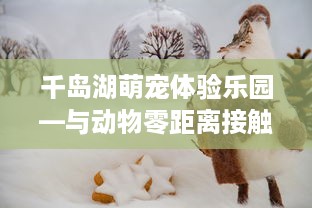 千岛湖萌宠体验乐园—与动物零距离接触，开启你的奇幻之旅