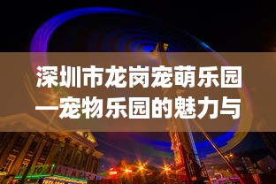 深圳市龙岗宠萌乐园—宠物乐园的魅力与欢乐