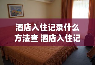 酒店入住记录什么方法查 酒店入住记录查询攻略，轻松找到你的住宿足迹