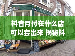 抖音月付在什么店可以套出来 揭秘抖音月付套现攻略，这些店铺让你轻松变现！