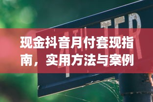 现金抖音月付套现指南，实用方法与案例解析