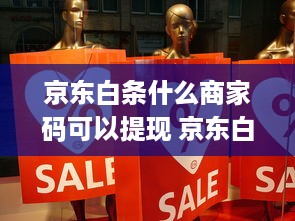 京东白条什么商家码可以提现 京东白条商家码提现攻略，揭秘哪些商家支持现金提取