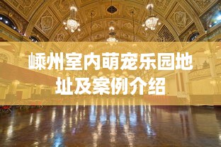 嵊州室内萌宠乐园地址及案例介绍