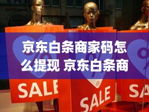 京东白条商家码怎么提现 京东白条商家码轻松提现攻略，操作步骤+案例解析