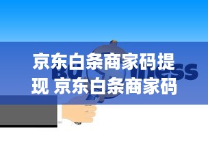 京东白条商家码提现 京东白条商家码提现，轻松搞定资金周转！