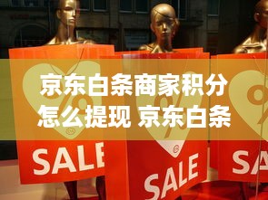京东白条商家积分怎么提现 京东白条商家积分轻松提现攻略，让你钱袋子鼓起来！