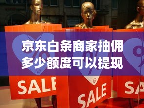 京东白条商家抽佣多少额度可以提现 揭秘京东白条商家抽佣规则，多少额度才能轻松提现？
