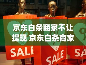 京东白条商家不让提现 京东白条商家为何提现受阻？揭秘背后的真相与案例