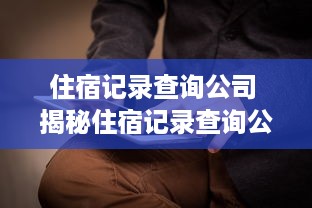 住宿记录查询公司 揭秘住宿记录查询公司，你的住宿信息，我们帮你守护