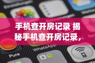 手机查开房记录 揭秘手机查开房记录，隐私保护与信息透明的双重挑战