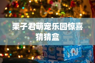 栗子君萌宠乐园惊喜猜猜盒