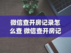 微信查开房记录怎么查 微信查开房记录全攻略，轻松掌握你的隐私信息！