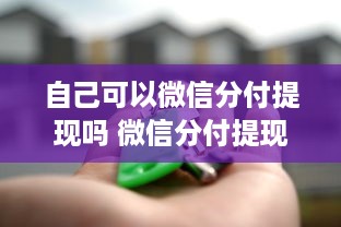 自己可以微信分付提现吗 微信分付提现攻略，揭秘你的钱怎么安全到账