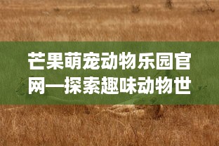 芒果萌宠动物乐园官网—探索趣味动物世界