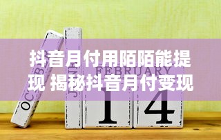 抖音月付用陌陌能提现 揭秘抖音月付变现金攻略，用陌陌提现，轻松变现你的小目标！