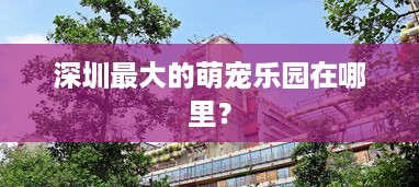 深圳最大的萌宠乐园在哪里？